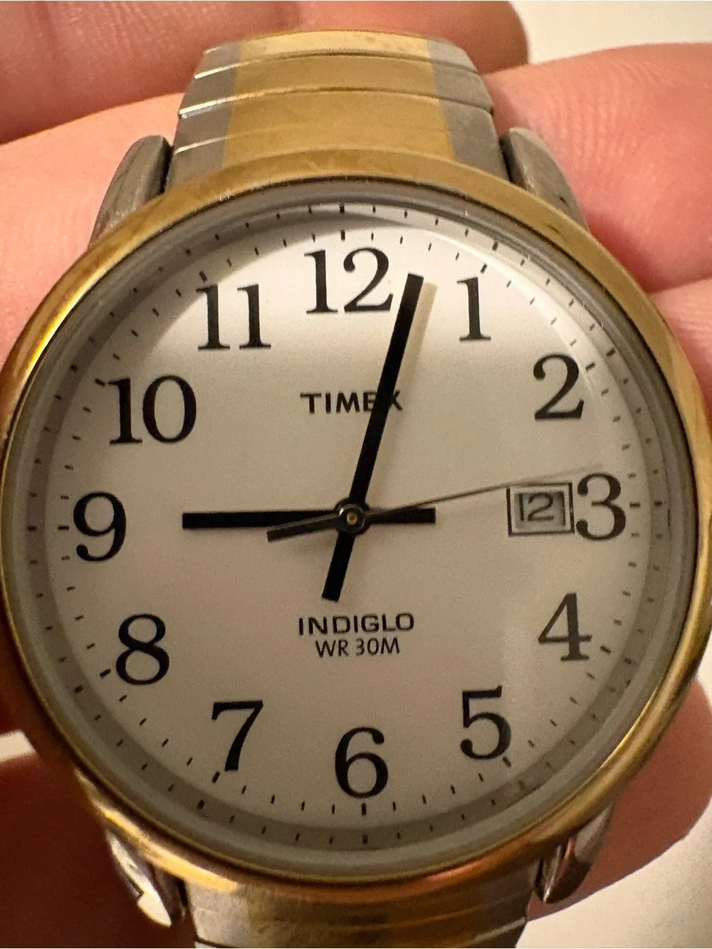 Timex Men’s Two-Tone Gold and Silver Expansion Band Watch